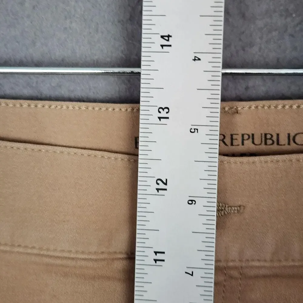 Banana Republic Slim Traveler Jeans Mens 38x32 Beige Slim Straight Stretch Denim